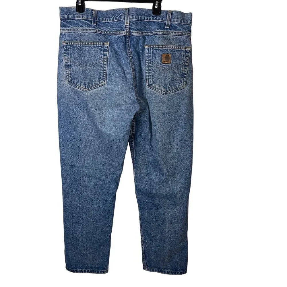 Carhartt Vintage Mens Jeans Size 38 x 30 Straight Leg Light Wash Blue Denim - Picture 2 of 10